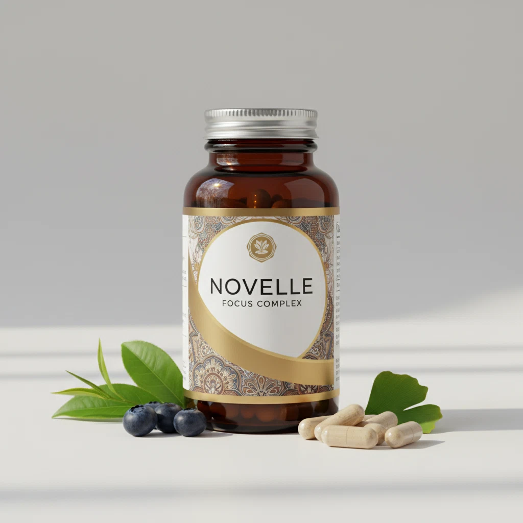 Novelle Focus Complex witte apothekersfles 90 capsules